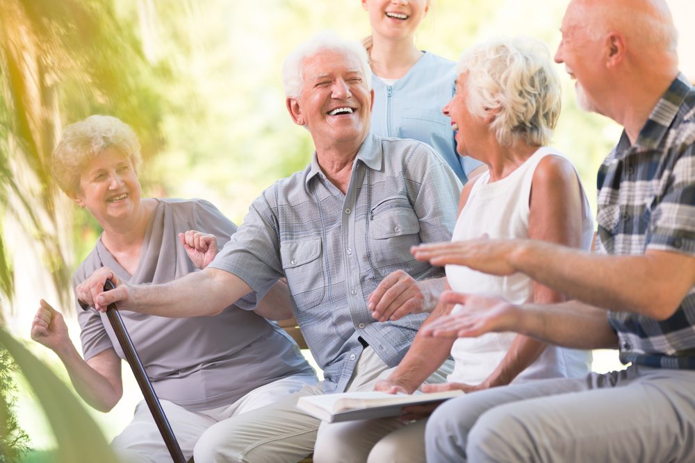 group of seniors at a continuing care retirement community