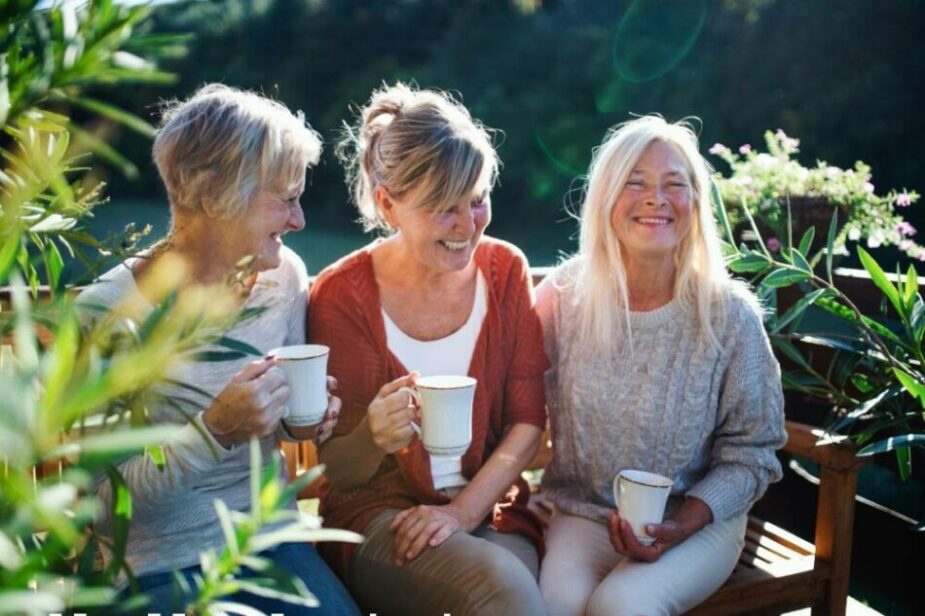 senior ladies socializing in a continuing care retirement community