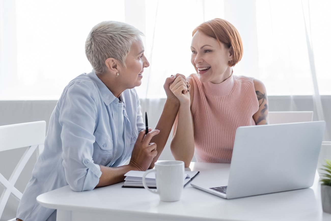 same-sex senior couple